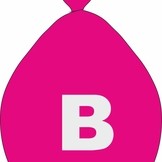Balónek písmeno B růžové